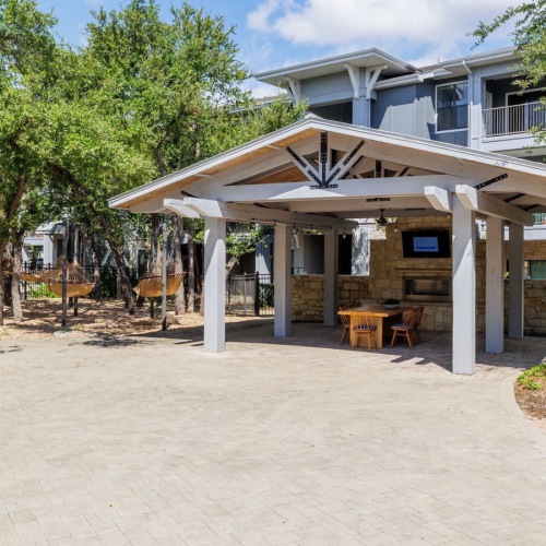 covered patio near the pool
